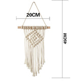 Macrame Wall Hanging Boho Tapestry Angels Wing Woven Bohemian Wall Decor Home Decoration For Apartment Bedroom Living Room