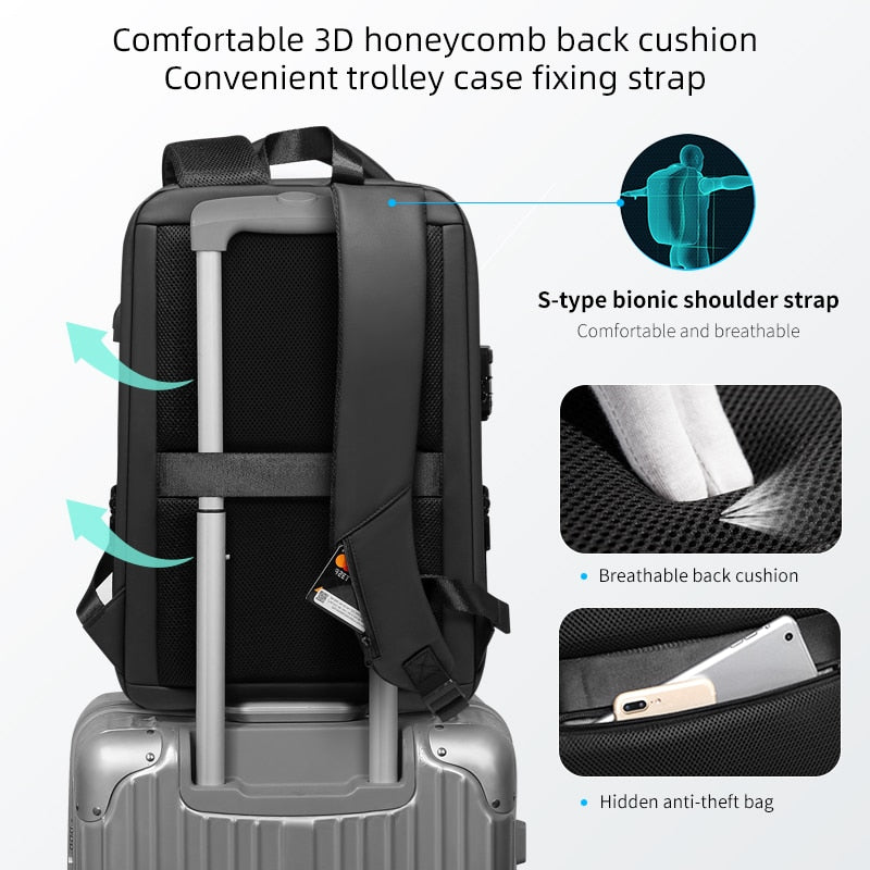 Laptop Backpack Anti-theft Waterproof School Backpacks USB Charging Men Business Travel Bag Backpack New Design