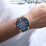 CURREN Men's Watch Leather Brand Luxury Quartz Clock Fashion Chronograph Wristwatch Male Sport