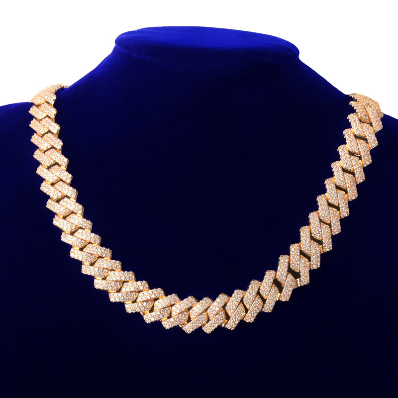 Bubble Letter Miami Cuban Link Chain for Men Necklace Choker Charms Gold Color Iced Out Fashion Jewelry Trend