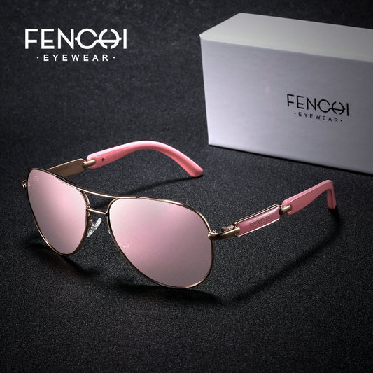 FENCHI  Pink Sunglasses Women Polarized Sunglasess  Driving Pilot sun glasses Men ladies oculos de sol feminino