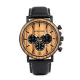 BOBO BIRD Men Watch Wood Watches Women Timepieces Chronograph Quartz Wristwatches