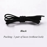 3 Pairs Elastic No tie Shoe laces Round Locking Elastic Shoelaces Kids Adult Running Sneakers Shoelace Lazy Laces 19 Color