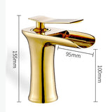 Basin Faucets Waterfall Bathroom Faucet Single handle Basin Mixer Tap Bath Antique Faucet Brass Sink Water Crane Silver