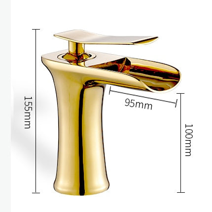 Basin Faucets Waterfall Bathroom Faucet Single handle Basin Mixer Tap Bath Antique Faucet Brass Sink Water Crane Silver