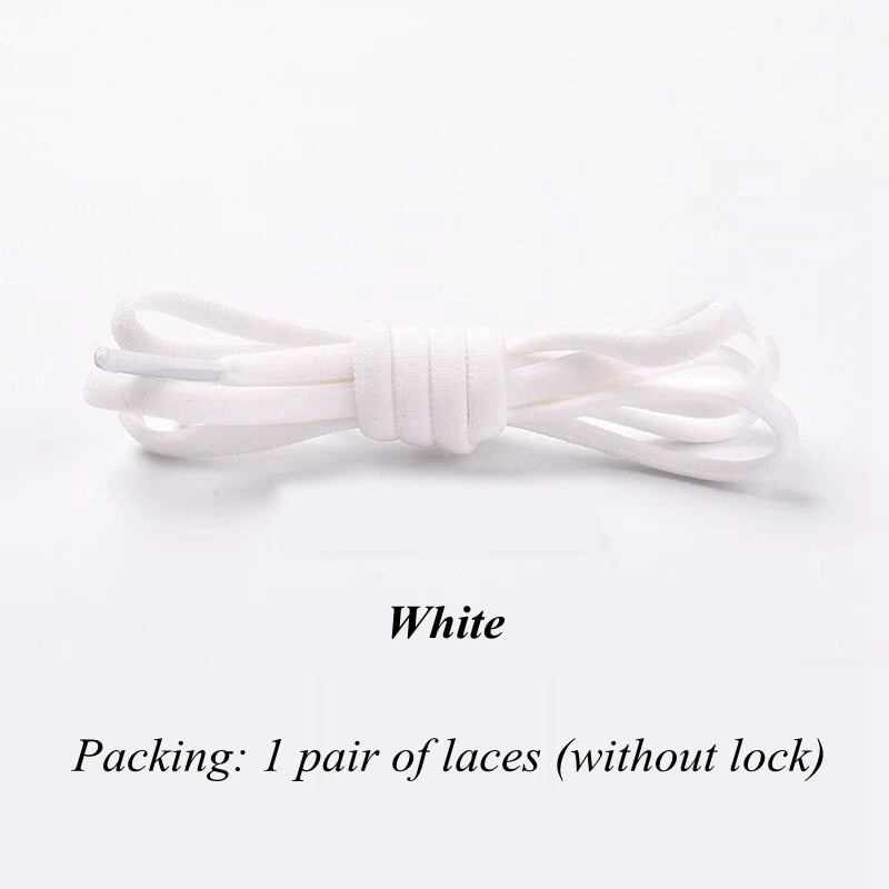 3 Pairs Elastic No tie Shoe laces Round Locking Elastic Shoelaces Kids Adult Running Sneakers Shoelace Lazy Laces 19 Color