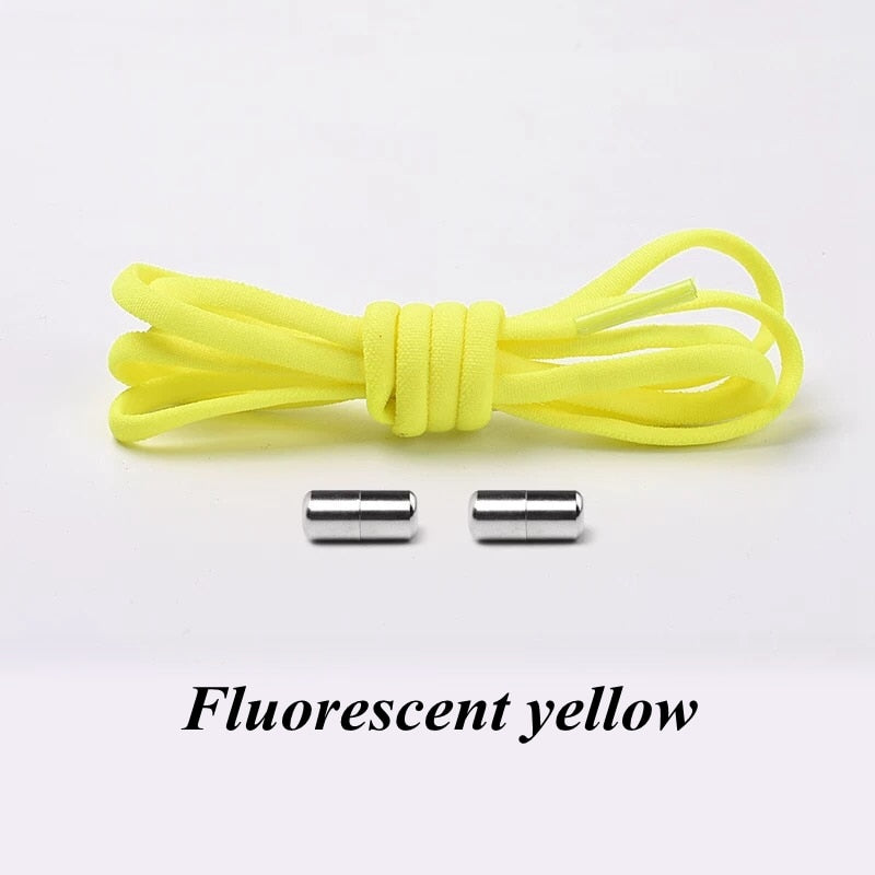 3 Pairs Elastic No tie Shoe laces Round Locking Elastic Shoelaces Kids Adult Running Sneakers Shoelace Lazy Laces 19 Color