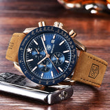 BENYAR Men's Watches Brand Luxury Silicone Strap Waterproof Sport Chronograph Watch Men Clock