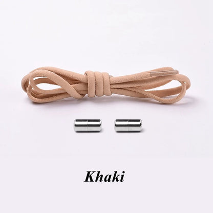 3 Pairs Elastic No tie Shoe laces Round Locking Elastic Shoelaces Kids Adult Running Sneakers Shoelace Lazy Laces 19 Color
