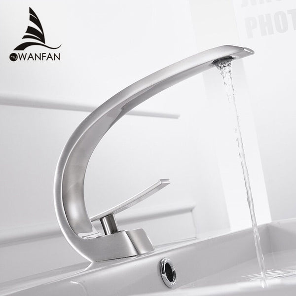 Basin Faucets Modern Bathroom Mixer Tap Brass Washbasin Faucet Single Handle Single Hole Elegant Crane For Bathroom LH-16990