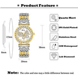 MISSFOX Butterfly Women Watches Luxury Brand Big Diamond 18K Gold Watch Waterproof Special Bracelet Expensive Ladies Wrist Watch