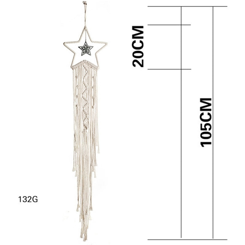 Macrame Wall Hanging Boho Tapestry Angels Wing Woven Bohemian Wall Decor Home Decoration For Apartment Bedroom Living Room