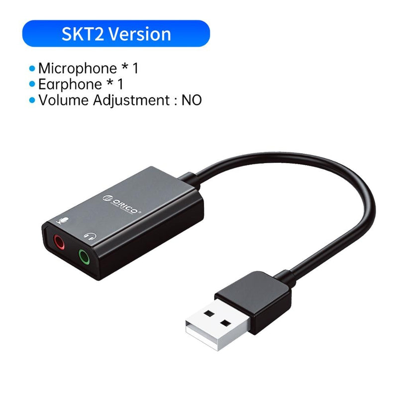 External USB Sound Card Stereo Mic Speaker Headset Audio Jack 3.5mm Cable Adapter Mute Switch Volume Adjustment Free Drive