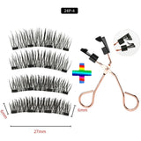 1 pair of 3/4/5 magnet eyelashes Quantum false eyelashes, reusable eyelashes, natural curling false eyelashes