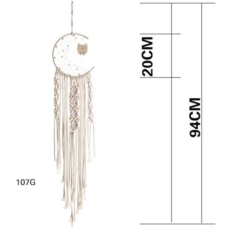 Macrame Wall Hanging Boho Tapestry Angels Wing Woven Bohemian Wall Decor Home Decoration For Apartment Bedroom Living Room