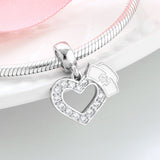 Hot 925 Sterling Silver Love Heart Hat Charm Sparkling CZ Fine Beads fit Original Pandora Bracelets Women Jewelry Making - Findsbyjune.com