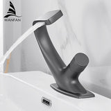 Basin Faucets Matte Black Modern Bathroom Mixer Tap Brass Washbasin Faucet Single Handle Single Hole Elegant Crane