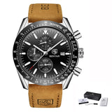 BENYAR Men's Watches Brand Luxury Silicone Strap Waterproof Sport Chronograph Watch Men Clock