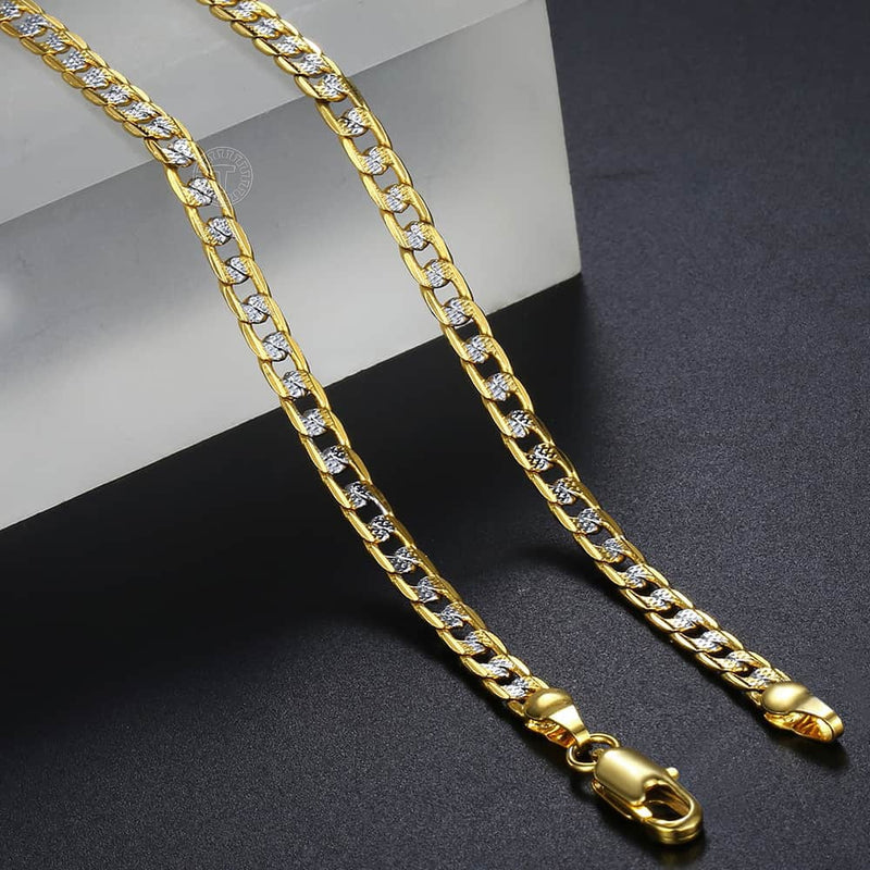 Trendsmax Gold Color Chain Necklace For Men Women Cuban Link Chain Male Necklace Fashion Men's Jewelry