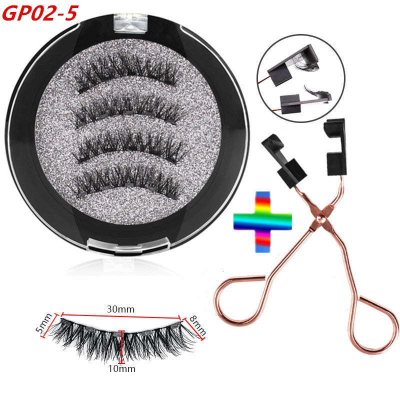 1 pair of 3/4/5 magnet eyelashes Quantum false eyelashes, reusable eyelashes, natural curling false eyelashes