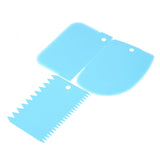 3PCS/Set Plastic Cake Decorating Tools Dough Icing Scrappers  Kitchen Accessories Cake Edge Smoother Kit