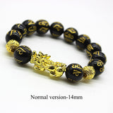 2PCS Obsidian Stone Beads Bracelet Pixiu Bracelet Black Wealth Bracelet Feng shui Bracelets Luck Bracelet for Women Men