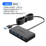 USB HUB 4 Port USB 3.0 Splitter With Micro USB Power Port Multiple High Speed OTG Adapter for Computer Laptop Accessories