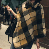 New Fashion Winter Warm Plaid Ponchos And Capes For Women Oversized Shawls and Wraps Cashmere Pashmina F - Findsbyjune.com