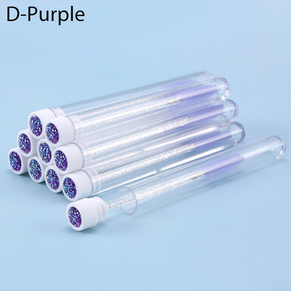 Eyelash Extender Disposable Eyebrow Brush Separate Tube Design Charming Diamond Bottom Mascara Stick Applicator