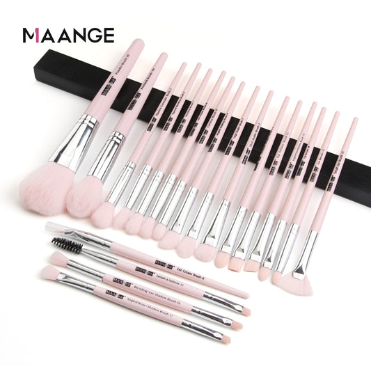 MAANGE-Ensemble de pinceaux de maquillage avec sac, poudre, fard à barrage, mélange, eyeliner, cils, Jules, portable, Pro, 12/20 pièces