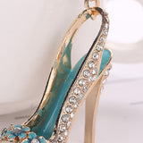 High Heel Shoe Keychain Rhinestone Crystal Purse Car Key Chain Bag Decorative Alloy Keyring