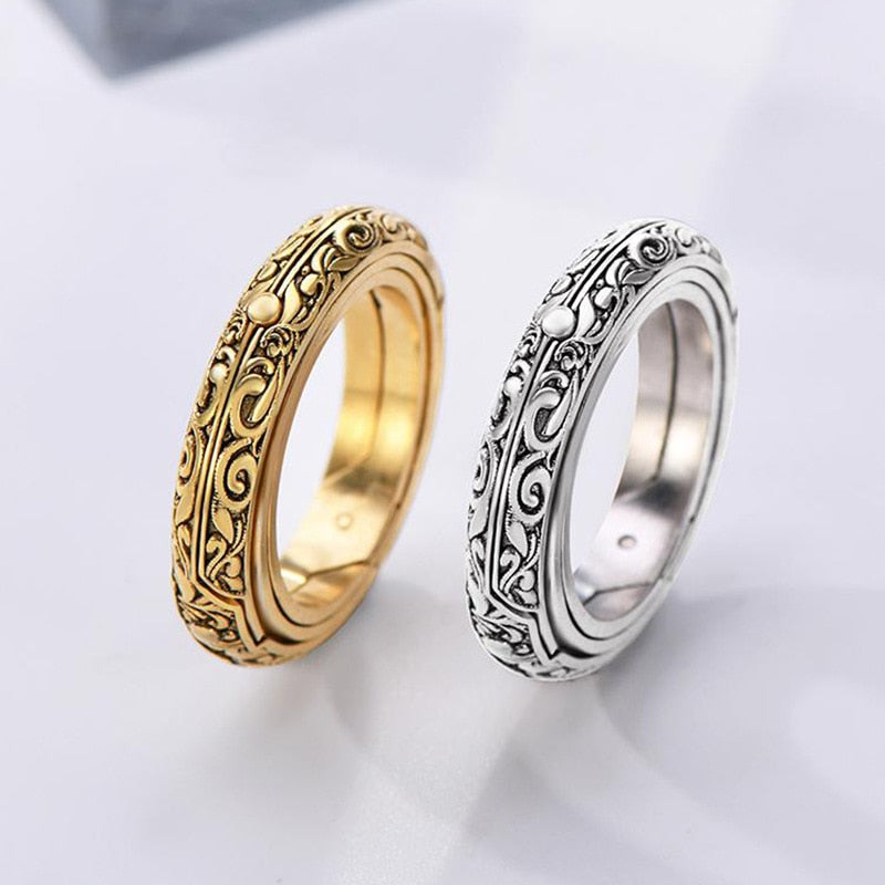 Astronomy Ball Rings Men Openable Rotate Sphere Cosmic Planet letter Ring Women Fashion Jewelry 7-12 Size