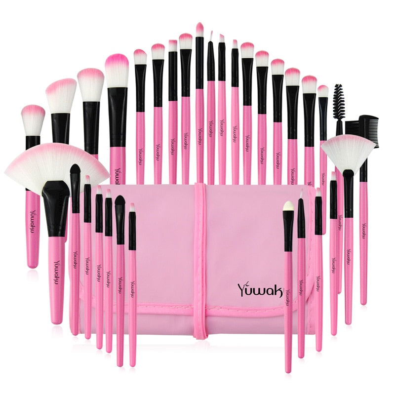 32Pcs Makeup Set Foundation Eye Shadows Lipsticks Powder Highlight Conceal Brushes Professional Makeup Tool Kit With Bag