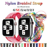 Nylon Braided Solo Loop Strap for Apple Watch Band 38mm 40mm 42mm 44mm Sport Elastics Wristband for iWatch Series 6/5/4/3/2/1/SE