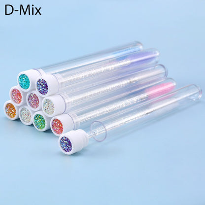 Eyelash Extender Disposable Eyebrow Brush Separate Tube Design Charming Diamond Bottom Mascara Stick Applicator