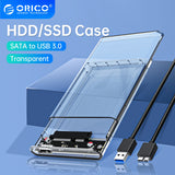 ORICO Transparent HDD Case SATA to USB 3.0 Hard Drive Case External 2.5 & 39 HDD Enclosure for HDD SSD Disk Case Box Support UASP