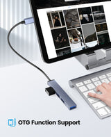 USB HUB 4 Port USB 3.0 Splitter With Micro USB Power Port Multiple High Speed OTG Adapter for Computer Laptop Accessories