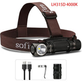 SP40 Headlamp LED EDC 18650 Rechargeable Head Lamp 1200lm Bright Outdoor Fishing Torch with Magnet Tail Cap