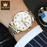 OLEVS Men Mechanical Watch Top Brand Luxury Automatic Watch Sport Stainless Steel Waterproof Watch Men