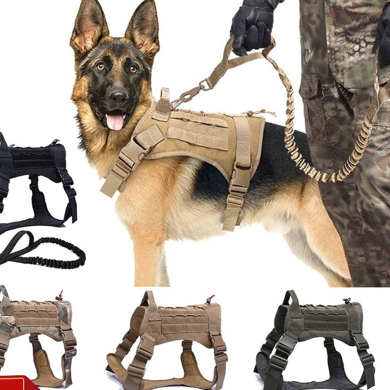 Tactical Dog Harnesses Pet Training Vest Dog Harness And Leash Set For Small Medium Big Dogs Walking Hunting Free Shipping Items