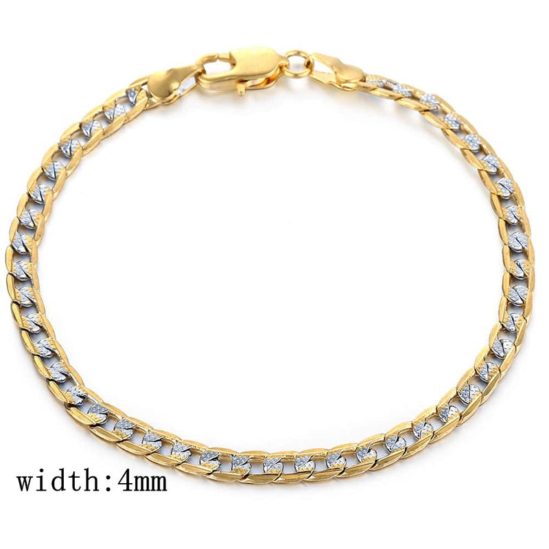 Trendsmax Gold Color Chain Necklace For Men Women Cuban Link Chain Male Necklace Fashion Men's Jewelry