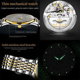 OLEVS Men Mechanical Watch Top Brand Luxury Automatic Watch Sport Stainless Steel Waterproof Watch Men