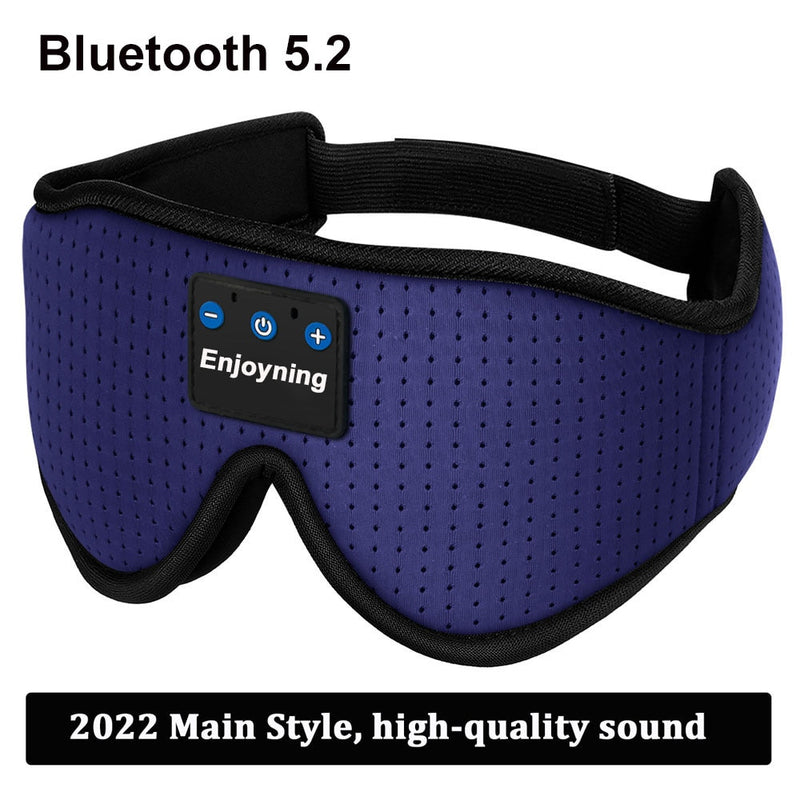 New 3D wireless music headphone sleep breathable smart eye mask Bluetooth headset call with mic for IOS Android