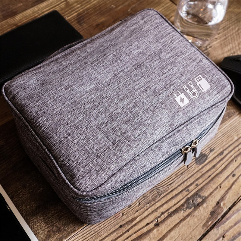 Portable Digital Storage Bags Earphones USB Gadgets Cables Wires Charger Power Battery Zipper Bag Cosmetics Organizer Box