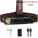 SP40 Headlamp LED EDC 18650 Rechargeable Head Lamp 1200lm Bright Outdoor Fishing Torch with Magnet Tail Cap