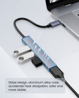 USB HUB 4 Port USB 3.0 Splitter With Micro USB Power Port Multiple High Speed OTG Adapter for Computer Laptop Accessories