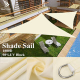 5x5x5M 2x2x2M Beige Shade Sail 98%UV Block Canopy Tent For Outdoor Facility&Activities Patio Garden Backyard Awning Sun Shelter