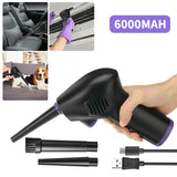 Wireless Air Duster USB Dust Blower Handheld Dust Collector Rechargable Large Capacity Portable for PC Laptop Car Clean Keyboard