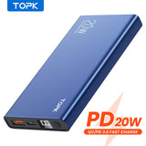 TOPK I1006P Power Bank 10000mAh Portable Charger LED External Battery PD Fast Charging PoverBank For iPhone 14 Pro Max 13 Xiaomi