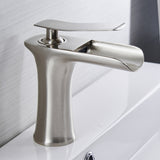 Basin Faucets Waterfall Bathroom Faucet Single handle Basin Mixer Tap Bath Antique Faucet Brass Sink Water Crane Silver